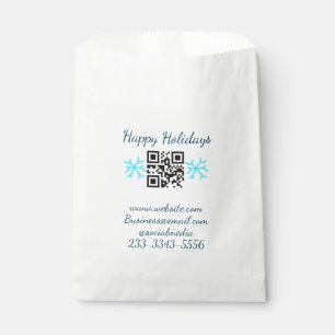 Bolsa De Papel código QR personalizado simple agregue su nombre t