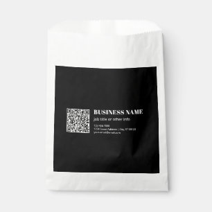 Bolsa De Papel Código QR personalizado y texto retro-moderno edit