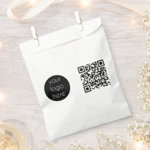 Bolsa De Papel Código QR promocional de la empresa con logotipo c