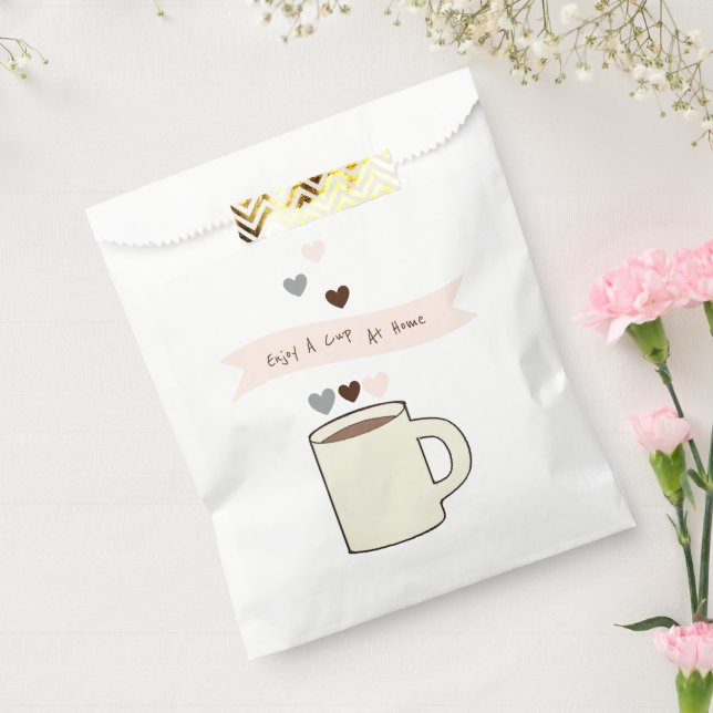 Bolsa De Papel Coffee Bridal Shower Take Home Coffee Beans (Sellado)