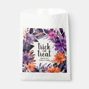 Bolsa De Papel Colección de guirnaldas florales de Halloween con