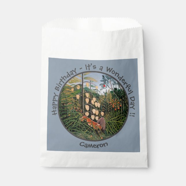 Bolsa De Papel Colección Henri Rousseau Tiger & Bull Fiesta Items (Anverso)