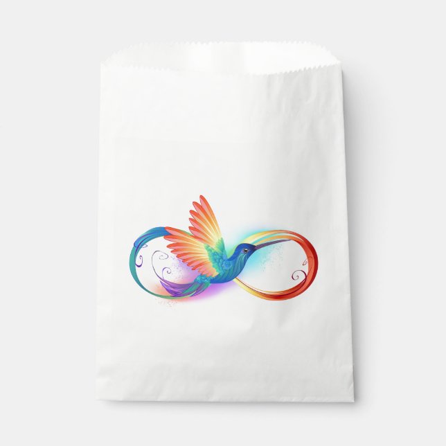 Bolsa De Papel Colibrí arcoiris con símbolo Infinity (Anverso)