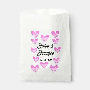 Bolsa De Papel color blanco simple estilo de texto mínimo boda pi