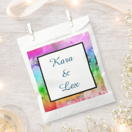 Bolsa De Papel Color de agua y oro de la tinta de alcohol arcoiri