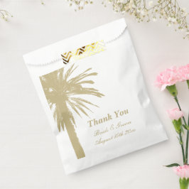 Bolsa De Papel Colores de arena palmera playa bodas de bolsos de 