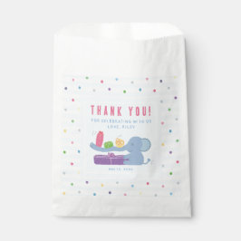Bolsa De Papel Colorful Elephant with Gifts Birthday Party