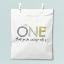 Bolsa De Papel Colorful Happy One First Birthday boy Favor Boxes