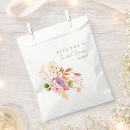 Bolsa De Papel Colorida acuarela Floral Brunch Bubbly Shower