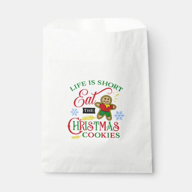 Bolsa De Papel Colorida come a los Navidades cocina (Anverso)