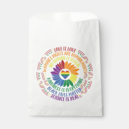 Bolsa De Papel Colorida justicia social Flor Word Art
