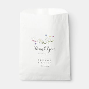 Bolsa De Papel Coloridas Flores Silvestres Doy Las Gracias Boda