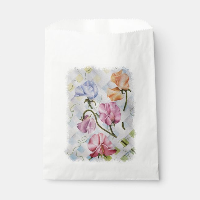 BOLSA DE PAPEL COLORIDO CLIMBING SWEET PEA FLOWERSGRACIAS (Anverso)