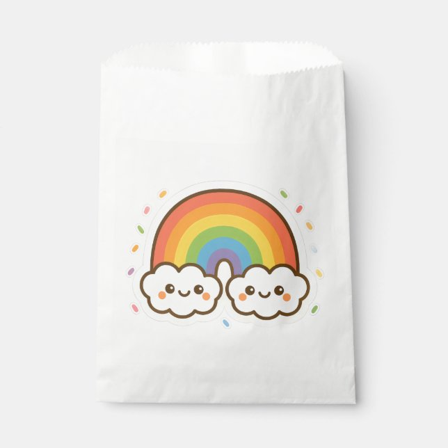 Bolsa De Papel Colorido orgullo arcoiris de Kawaii (Anverso)