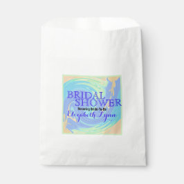 Bolsa De Papel Colorido Pastel Paint Swirl Bridal Shower