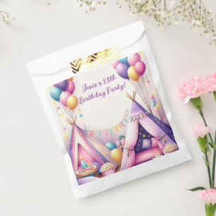 Bolsa De Papel Colorido y encantador Teepee Birthday Sleepover Fi