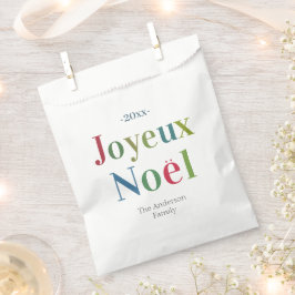 Bolsa De Papel Coloridos Navidades franceses de Joyeux Noel