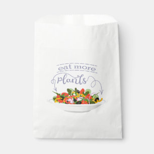 Bolsa De Papel Coma más plantas con letras de motivación de ensal