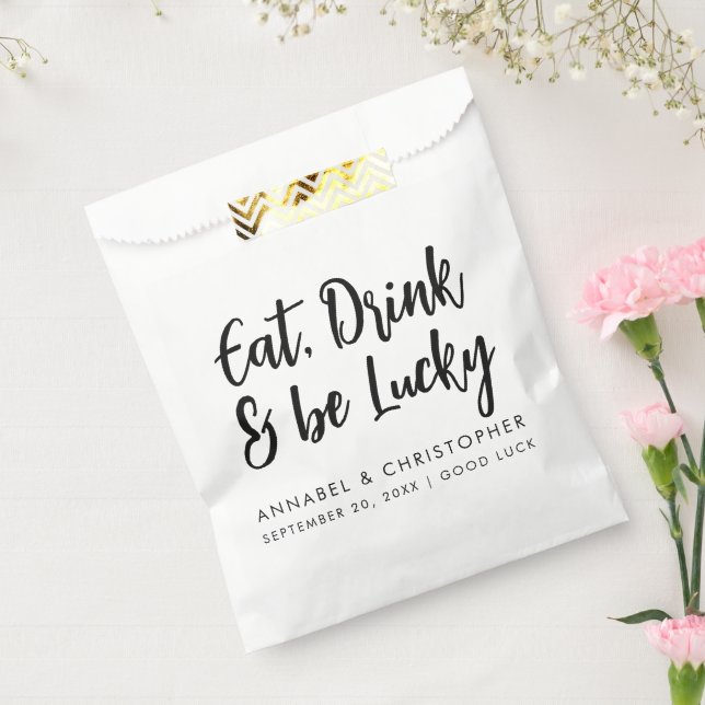 Bolsa De Papel comer bebida tiene suerte casino chips Lottery Tic (Sellado)