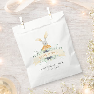 Bolsa De Papel Comida de conejito verde amarillo liso Cualquier c