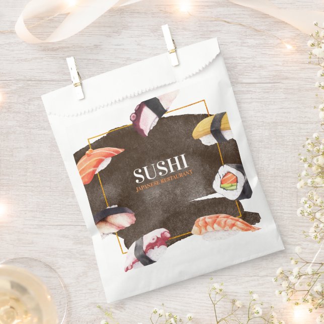 Bolsa De Papel Comida sushi japonesa (Cortado)