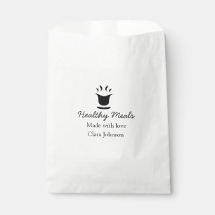 Bolsa De Papel Comidas saludables con amor añade nombre restauran