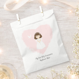 Bolsa De Papel Communion Dove Brunette Chica