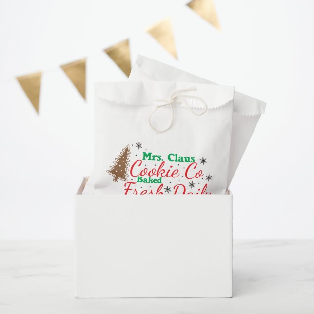 Bolsa De Papel compañía de galletas de la Sra. Claus (Fiesta)