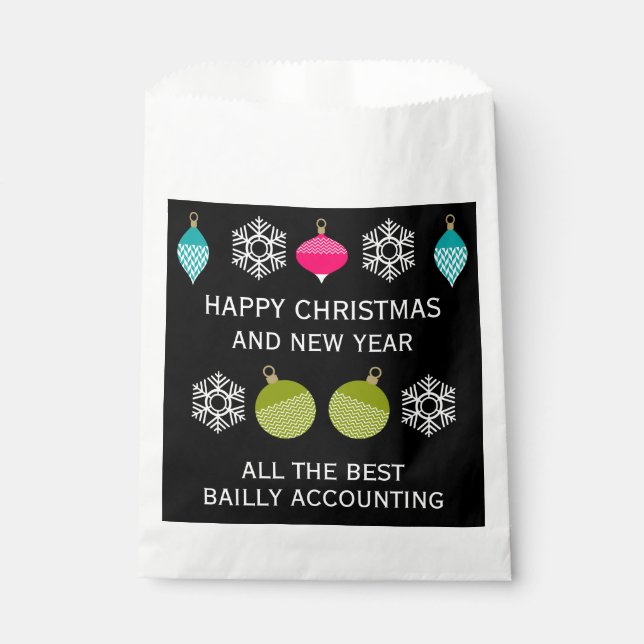 Bolsa De Papel Compañía de Navidades Retro Ornamental (Anverso)