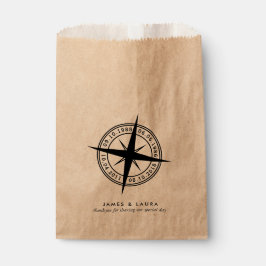 Bolsa De Papel Compass con su bolso especial para citas de boda