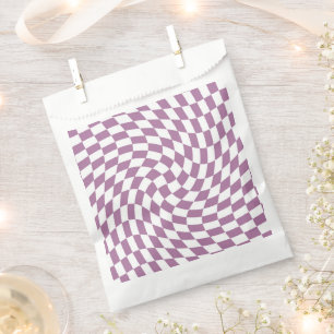 Bolsa De Papel Comprobación de la colección de Bodas púrpura Lila