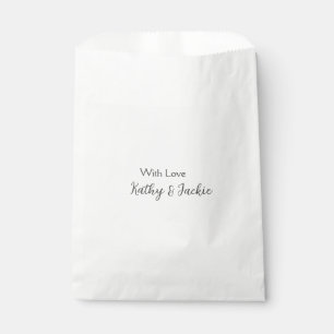 Bolsa De Papel Con amor añadir pareja boda simple
