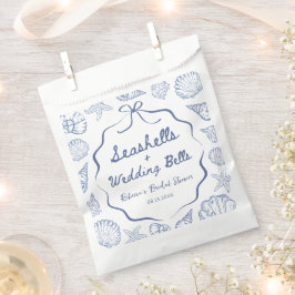 Bolsa De Papel Conchas marinas y campanas de boda Ducha de novia