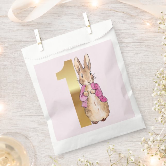 Bolsa De Papel Conejo clásico cumpleaños 1 (Cortado)