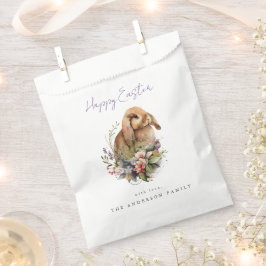 Bolsa De Papel Conejo de Pascua floral