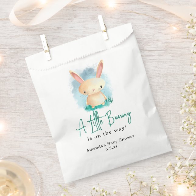 Bolsa De Papel Conejo pequeño - ducha de bebé (Cortado)