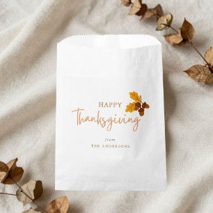 Bolsa De Papel Conos de Pino de Otoño Feliz Día de Acción de Grac