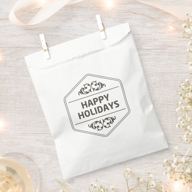 Bolsa De Papel Contento del fondo del Personalizado de vacaciones (Cortado)