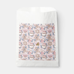 Bolsa De Papel cookies de Navidades rosas personalizadas