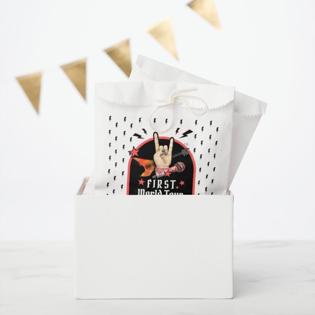 Bolsa De Papel Cool Punk Rockstar First Birthday (Fiesta)