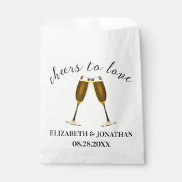 Bolsa De Papel Copas de champán Brindis por el amor