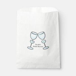 Bolsa De Papel Copas de vino de dos corazones regalo de desayuno