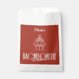 Bolsa De Papel Copas de vino para fin de semana de soltera roja D