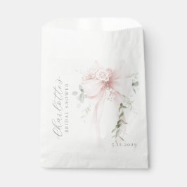 Bolsa De Papel Coquette Bow Greenery Bridal Shower