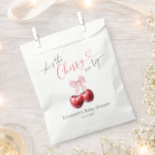 Bolsa De Papel Coquette Cherry Baby Shower