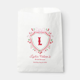 Bolsa De Papel Coquette Cherry Monogam Bridal Shower