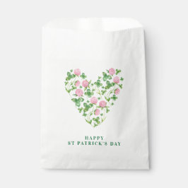 Bolsa De Papel Corazón de Clover | Día de San Patricio