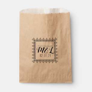Bolsa De Papel Corazón Decorativo Logotipo de Boda Paquetes de Se