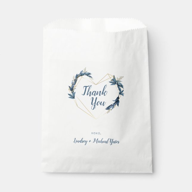 Bolsa De Papel Corazón Geométrico (Anverso)