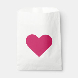 Bolsa De Papel Corazón magenta